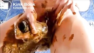 Girl shitting masturbating fisting and squirting orgasm