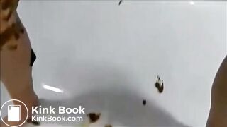 Girl shitting masturbating fisting and squirting orgasm