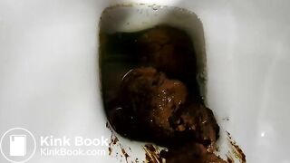 Hot blonde pooping