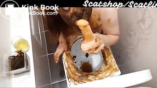 Hot brunette girl gets dirty with her toilet(pt1)