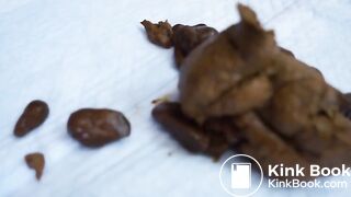 Pooping from a locker room bench
