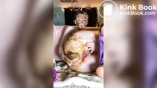 Hottie - huge dildo quiet scat play!