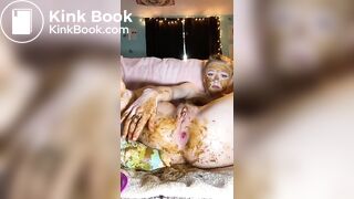 Hottie - huge dildo quiet scat play!