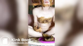 Hottie - huge dildo quiet scat play!