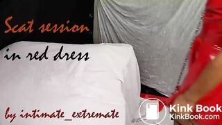 Scat session in red dress - ThisVidcom (1)