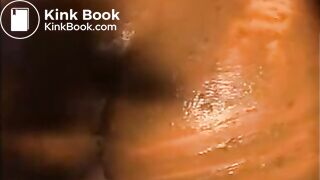 Woman smearing shit on her body