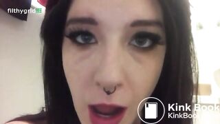 Sucking on her big fat turd