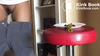 Girl Went to Poop on Plate and Missed
