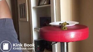 Girl Went to Poop on Plate and Missed