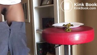Girl Went to Poop on Plate and Missed