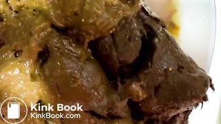 Huge poop on a plate