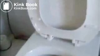 Amateur girl shitting in the toilet
