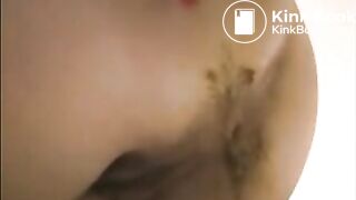 Milf is showing her pulsating asshole with shit