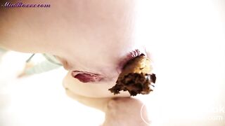 Very close view of a big poop
