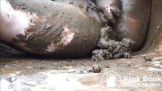 Messy shit masturbation