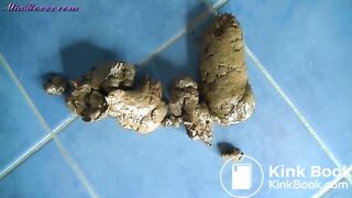 Mia close up poop in bathroom