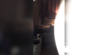 Big poop and pee on her bedsit floor