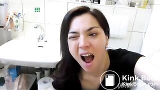 Brunette Girl Poops 3