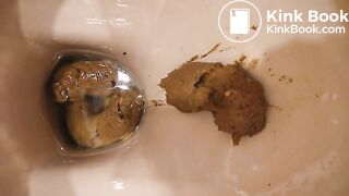 Pushing a big smooth turd