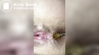 Hot girl shitting smearing and tastes her shit