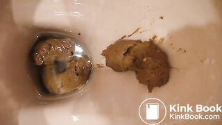 Mature German lady's toilet poop