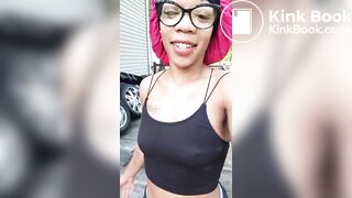 Outdoor pee and surprise