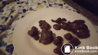 Hard plops on a plate