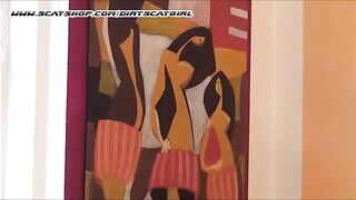 Hot nasty scat treesome play