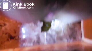 Big poop on the marble tiled floor