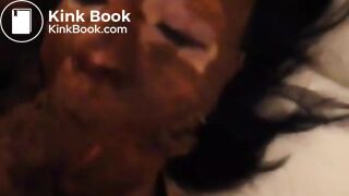 Messy scat blowjob