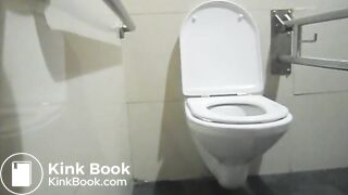 Public toilet poop