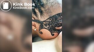 Black Scat Whore Feasts on her White Master's Waste