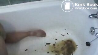 Kaz takes a big enema, great expulsion