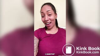 Black chick taking a shit