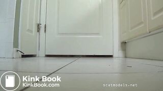 Tegan releases a big one on the bathroom floor