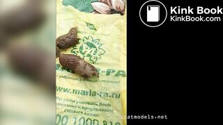 Small young Russian girl poops huge firm logs