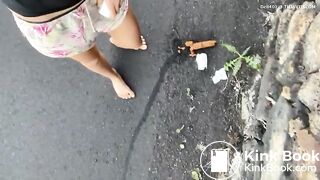 near the road