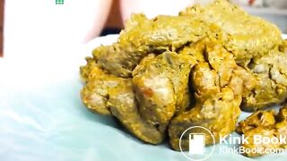 massive shit from girl asshole