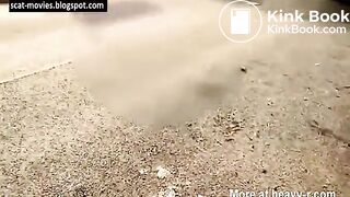 Slut piss popp on the street