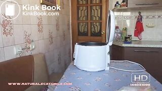 Poop in a deep fat fryer