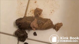 Tegan drops a big heavy poop on the floor
