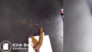 beautiful woman shitting