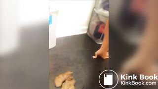 beautiful woman shitting