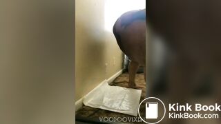 Explosive diarrhea on her own wall