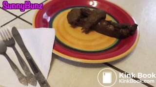 Big poo on plate - bon appetit