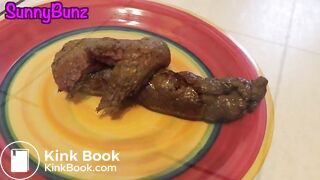 Big poo on plate - bon appetit