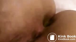Hot milf poops a nice big turd