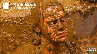 Betty covers herself completely in cowshit