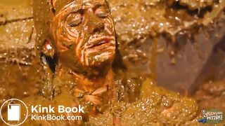 Betty covers herself completely in cowshit