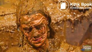 Betty covers herself completely in cowshit